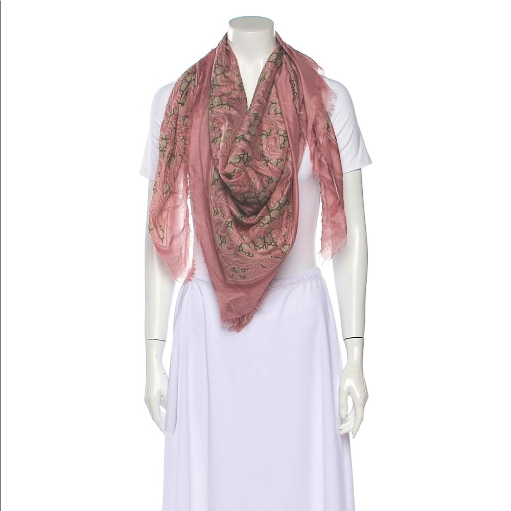GUCCI Arabesque Silk Blend Scarf